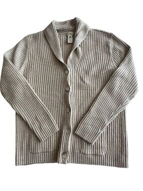 L.L.Bean women’s long sleeve woolmark beige sweater XL